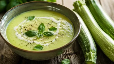 Cea mai bună supă-cremă de dovlecei (zucchini) cu nucșoară și busuioc