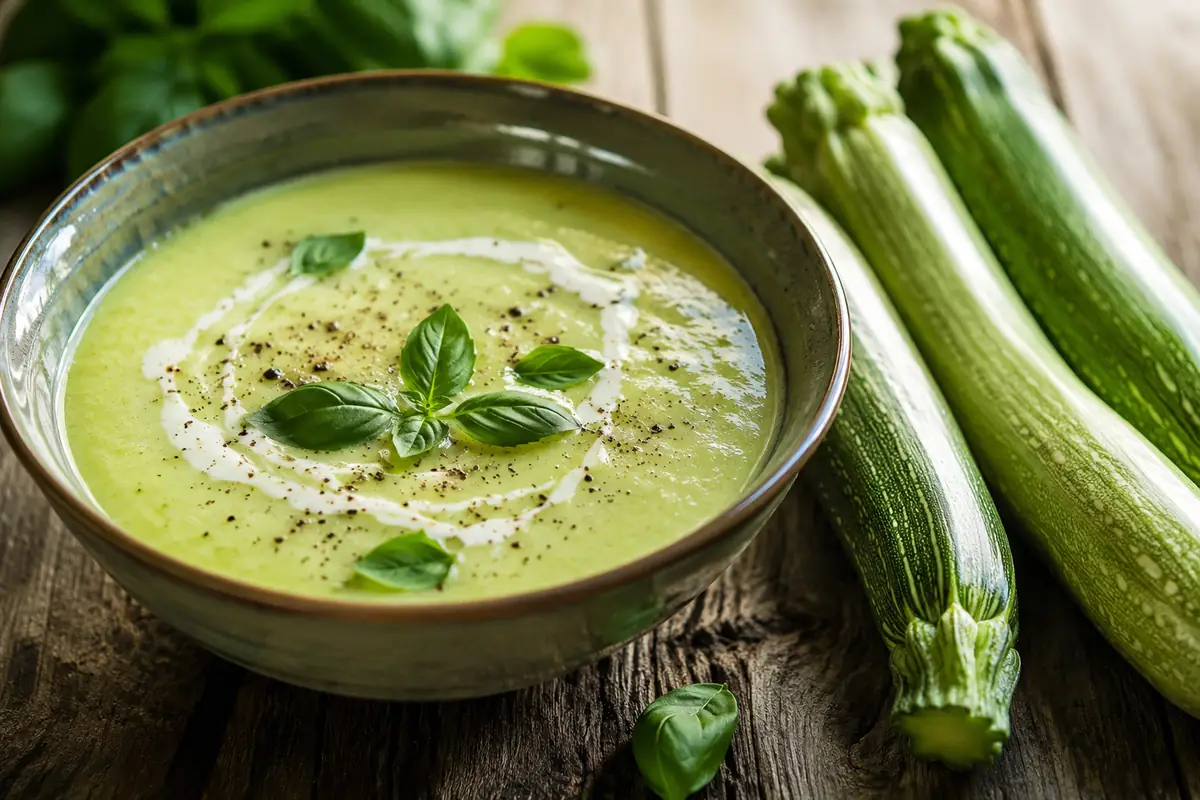Cea mai bună supă-cremă de dovlecei (zucchini) cu nucșoară și busuioc